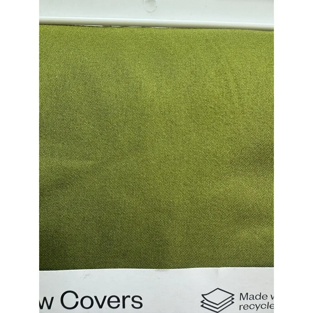 2‎ Pack Room Essentials Body Pillow Covers Olive Green & Tan 20